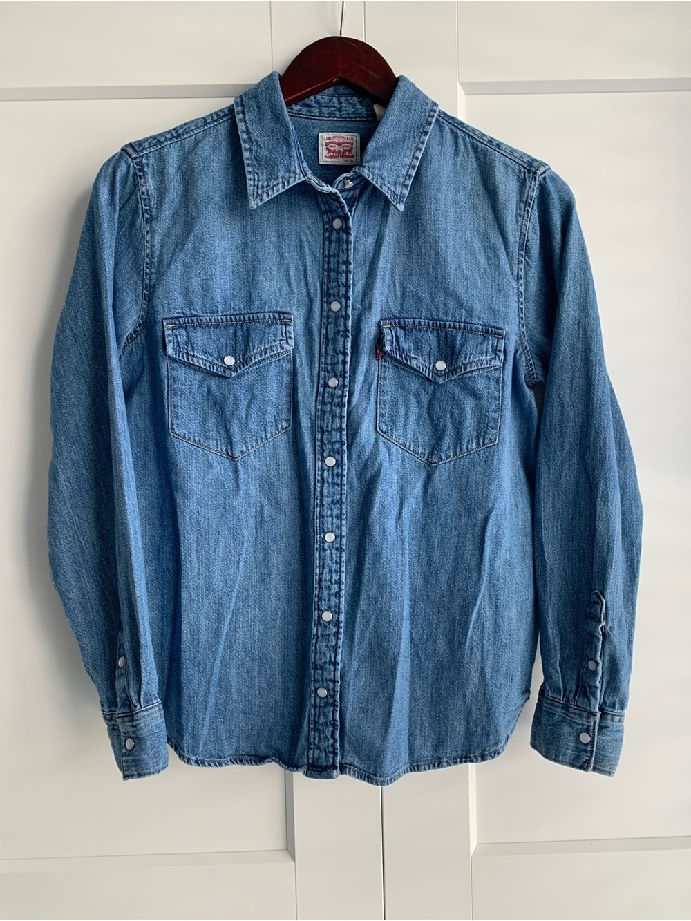 Levi's Denim Shirt with Red Label women’s size M